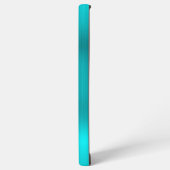 Silver Glitter Turquoise Blue Girly Signature Samsung Galaxy Hoesje (Linkerkant)