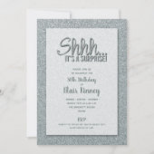 Silver Glitter VERRASSING Verjaardag Kaart (Voorkant)