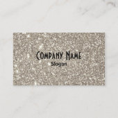 Silver Glitter Visitekaartje (Voorkant)