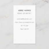 Silver Glitter Visitekaartje Elegant Chic (Achterkant)