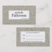 Silver Glitter-Visitekaartjes voor het aanwijzen v Afsprakenkaartje (Voorkant / Achterkant)