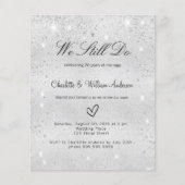 Silver glitter voluit uitnodiging tot verlenging v flyer (Voorkant)