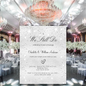 Silver glitter voluit uitnodiging tot verlenging v flyer