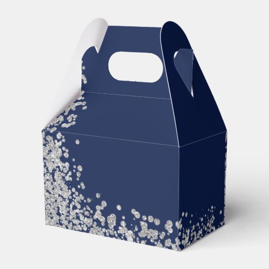 Silver Glitter Vrijgezellenfeest Favor Boxes Bedankdoosjes (Achterkant)