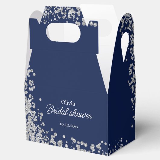 Silver Glitter Vrijgezellenfeest Favor Boxes Bedankdoosjes (Geopend)