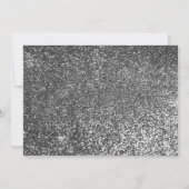 Silver Glitter Weddenschap Black Vrijgezellenfeest Kaart (Achterkant)