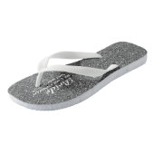 SILVER Glitter Wedding Flipflops BRIDE Teenslippers (Schuin)