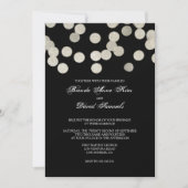 Silver Glitter Wedding Invitation Kaart (Voorkant)