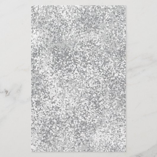 Silver Glitter Wedding Poem Dank u voor de rol (Achterkant)