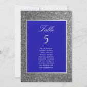 Silver Glitter Wedding Seating Chart (Achterkant)