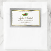 Silver Glitter White Product Labels Ladybug Leaf (Tas)