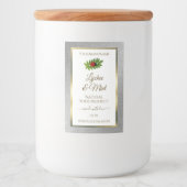 Silver Glitter White Product Labels Ladybug Leaf Voedselcontainer Etiket (Voorkant)