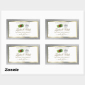 Silver Glitter White Product Labels Ladybug Logo (Vel)