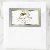 Silver Glitter White Product Labels Ladybug Logo (Tas)