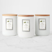 Silver Glitter White Product Labels Ladybug Logo Voedselcontainer Etiket (Flessen)