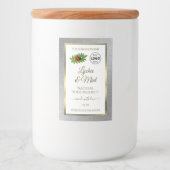 Silver Glitter White Product Labels Ladybug Logo Voedselcontainer Etiket (Voorkant)