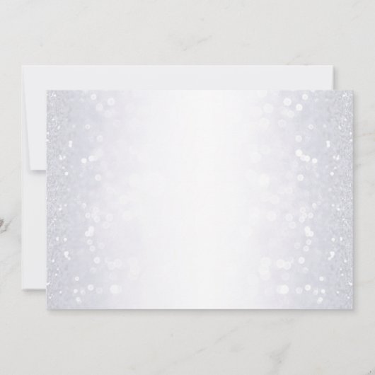 Silver Glitter Winter Family Feestdagenkaart (Achterkant)
