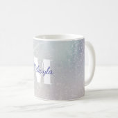 Silver Glitter with Stars Koffiemok (Voorkant rechts)