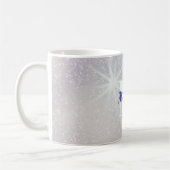 Silver Glitter with Stars Koffiemok (Links)