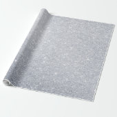 Silver Glitter Wrapping Paper Cadeaupapier (Uitgerold)