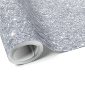 Silver Glitter Wrapping Paper Cadeaupapier (Rol Hoek)