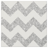 Silver Glitter Zigzag Stripes Chevron Pattern Stof (Close Up)