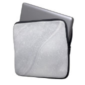 Silver Glittered Elegant Laptop Hoesje Laptop Sleeve (Voorkant Links)