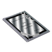 Silver Glittery Stiletto & Streamers 50th Birthday Notitieboek (Rechterzijde)
