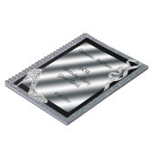 Silver Glittery Stiletto & Streamers 60th Birthday Notitieboek (Linkerzijde)