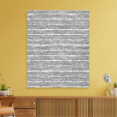 Silver Glittery Stripes Canvas Afdruk (Insitu (Woonkamer))