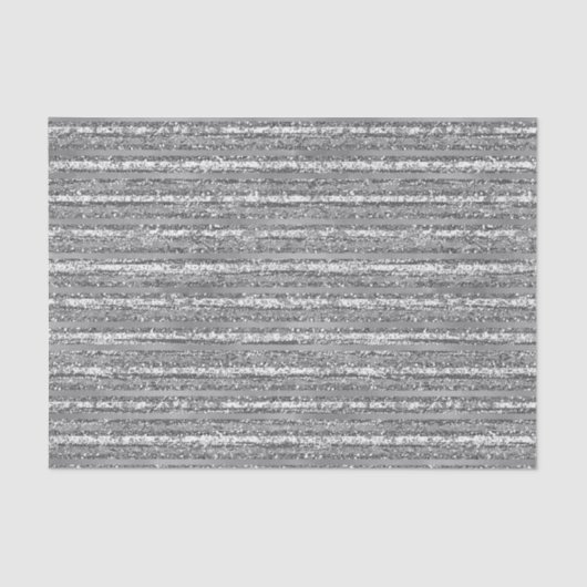 Silver Glittery Stripes Tissuepapier (Voorkant)