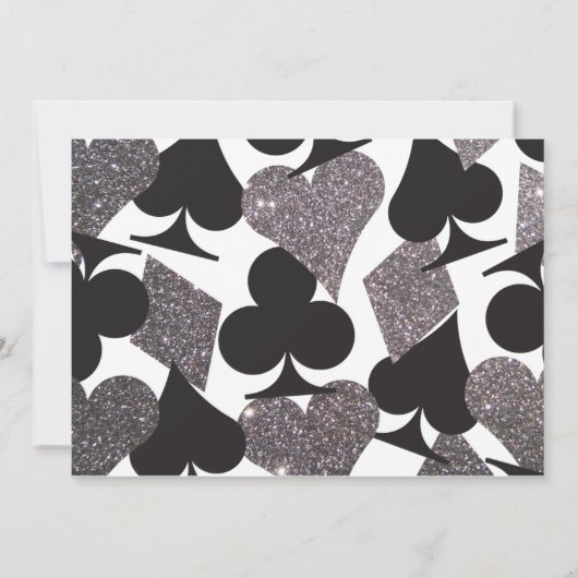 Silver Glitz Destiny Las Vegas Foto De datum opsla Save The Date (Achterkant)