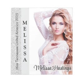 Silver Glitz Pageant Autograph Small Notitieblok