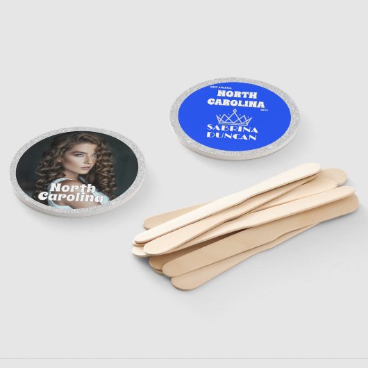 Silver Glitz Pageant Fan Waver 10-Pack Handwaaier (Niet-gemonteerd)