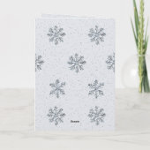 Silver Glitz Snowflakes Christmas Ombre Kaart (Achterkant)