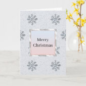 Silver Glitz Snowflakes Christmas Ombre Kaart (Gele Bloem)
