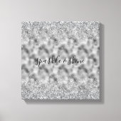 Silver Glitz Sparkle Canvas Afdruk (Voorkant)
