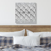 Silver Glitz Sparkle Canvas Afdruk (Insitu (Slaapkamer))