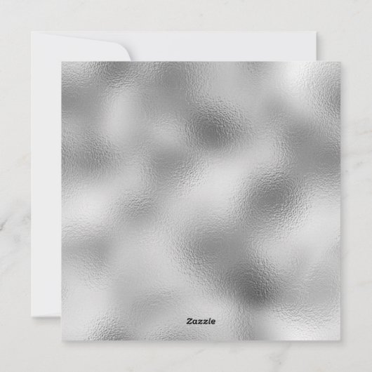 Silver Glitz Sparkle Feestdagenkaart (Achterkant)