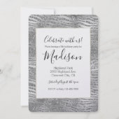 Silver Glitz Zebra Print Kaart (Voorkant)