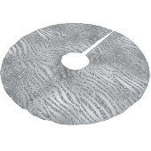 Silver Glitz Zebra Print Kerstboom Rok (Gekanteld)