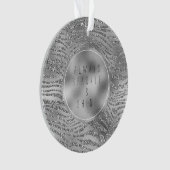Silver Glitz Zebra Print Ornament (voorkant)