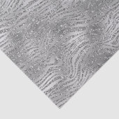 Silver Glitz Zebra Print Tissuepapier (Detail)