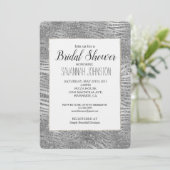 Silver Glitz Zebra Print Vrijgezellenfeest Kaart (Staand voorkant)