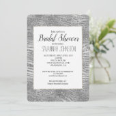 Silver Glitz Zebra Print Vrijgezellenfeest Kaart (Staand voorkant)