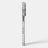 Silver Glitzy Chic Glam Sparkle Case-Mate iPhone Case (Achterkant / Rechts)