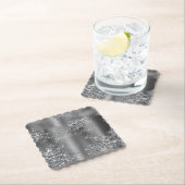 Silver Glitzy Glitter Kartonnen Onderzetters (Insitu)