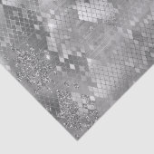 Silver Glitzy Glitter Snake Print Tissuepapier (Detail)