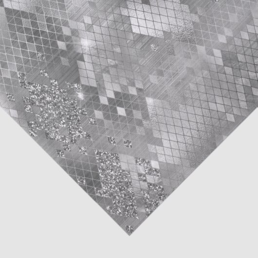 Silver Glitzy Glitter Snake Print Tissuepapier (Detail)