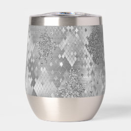 Silver Glitzy Glitter Snake Skin